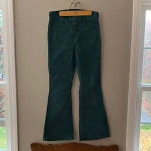 American Eagle Green High Waisted Corduroys
